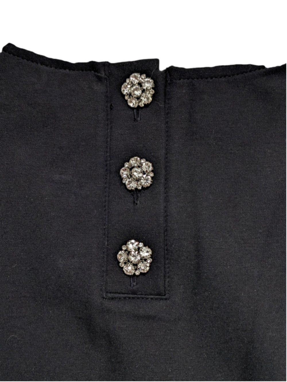 J.Crew Jeweled Button Back Ponte Shell Top Small - Picture 6 of 11